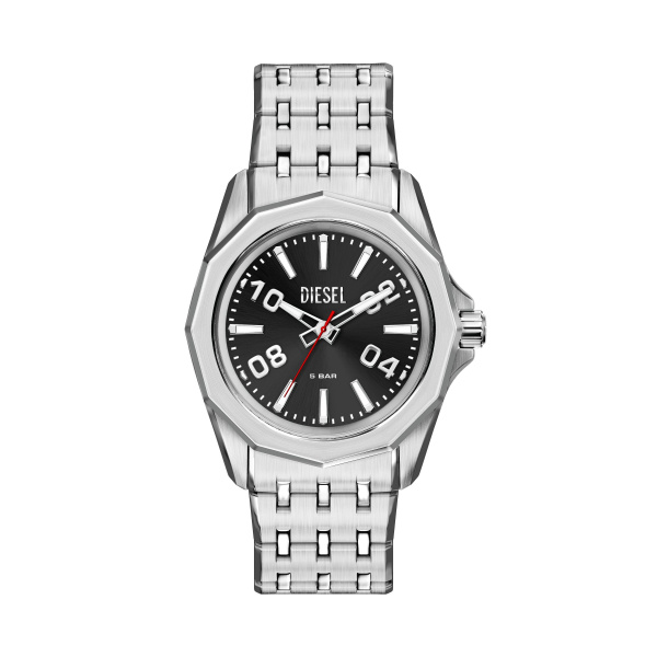 Diesel horloge model DZ245 staal met stalen band uit de Stinger Collectie. 5 ATM waterdicht.