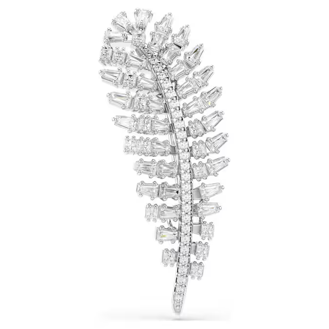 Deze broche weerspiegelt de verfijnde elegantie van een veer door de gedetailleerde afwerking en stralende Swarovski Zirkonia. Een glamoureuze finishing touch voor elke outfit die de schoonheid van de natuur prachtig naar voren brengt. Ge&iuml;nspireerd op de machtige Swarovski-zwaan brengen de veerachtige vormen van de Vienna-collectie een eerbetoon aan een traditie van creativiteit en savoir-faire.

Artikelnr.: 5760564
Collectie:  Vienna
Formaat: 4 x 1.7 cm
Materiaal:  Rodium-verguld, Cubic zirconia
Kleur:  Wit