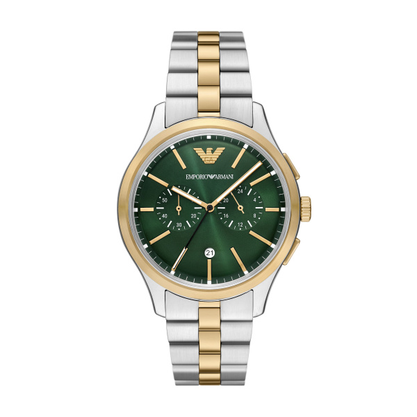 Armani horloge model AR11692 staal met stalen band uit de Dario Collectie. 5 ATM waterdicht.