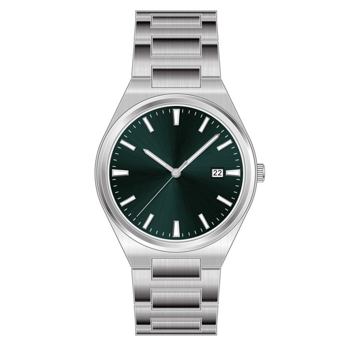 Prisma horloge P3031 heren edelstaal saffierglas 5 ATM ultra slimline groen
