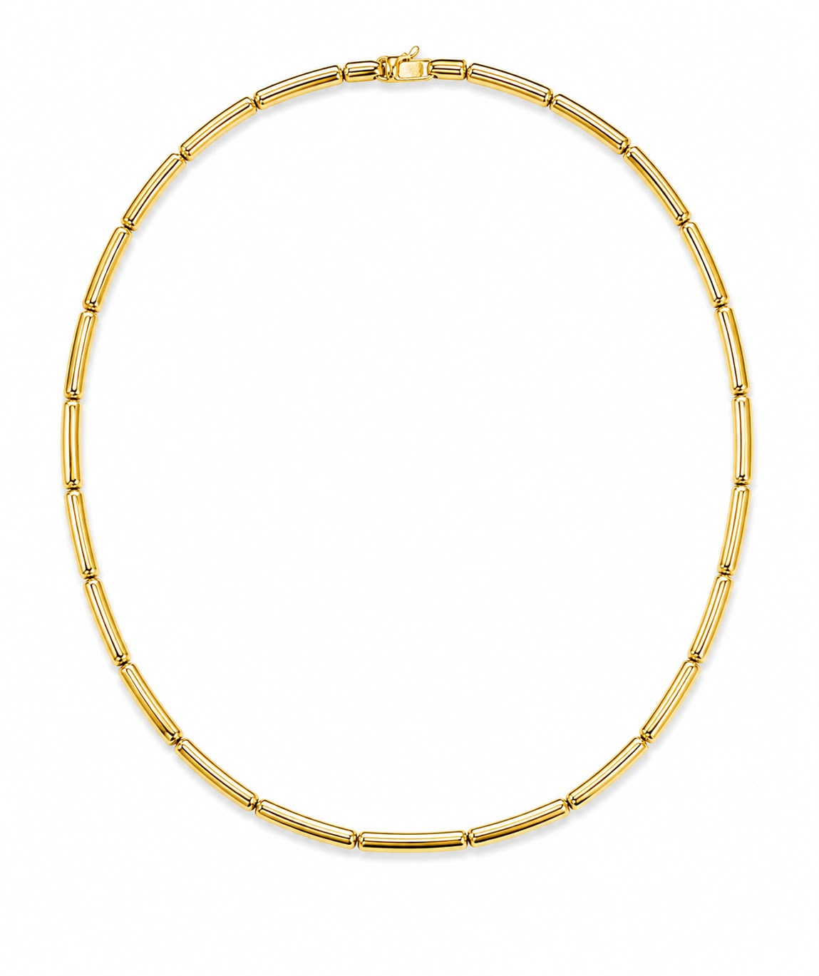 Deze 14-karaats gouden choker collier is een verfijnd sieraad met een gouden kleur en een breedte van 3,20 mm. Deze elegante geelgouden ketting complimenteert elke outfit. Draag het op zichzelf voor een minimalistische look of combineer het met andere kettingen voor een gelaagd effect. Perfect voor dagelijks gebruik of speciale gelegenheden.