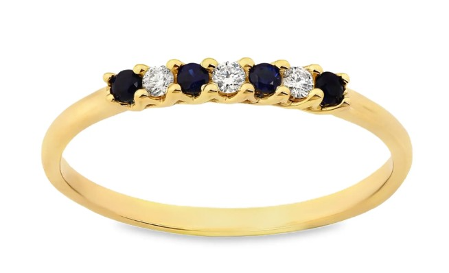 Materialen: 14 Karaats goud
Materiaal kleur: Geel
Stenen: Saffier , Natuurlijke diamant
Diamant karaatgewicht: 0,06
Diamant zuiverheid: SI (Small Inclusions)
Diamant kleur: GH