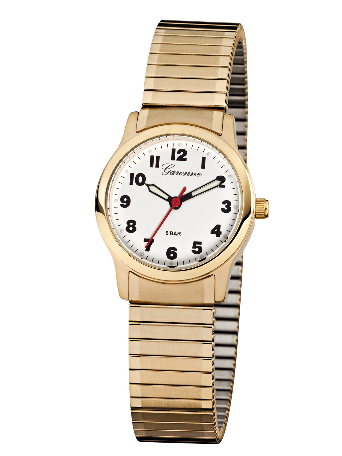 Dit is een horloge van het merk Garonne gemaakt voor dames.