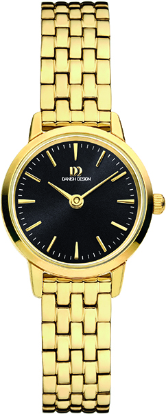 Dit elegante Danish Design horloge voor dames combineert een goudkleurige edelstalen kast met een even goudkleurige band, voor een verfijnde en tijdloze uitstraling. Met een ronde kast van 22 mm, mineraalglas en een strak zwart wijzerplaat is dit model perfect voor dagelijks gebruik en bijzondere gelegenheden.