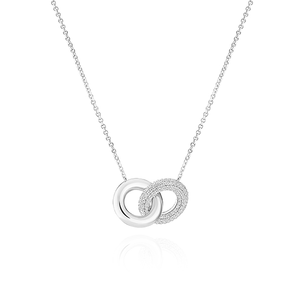 Dit is een collier in zilver van het merk Sif Jakobs gemaakt voor dames.