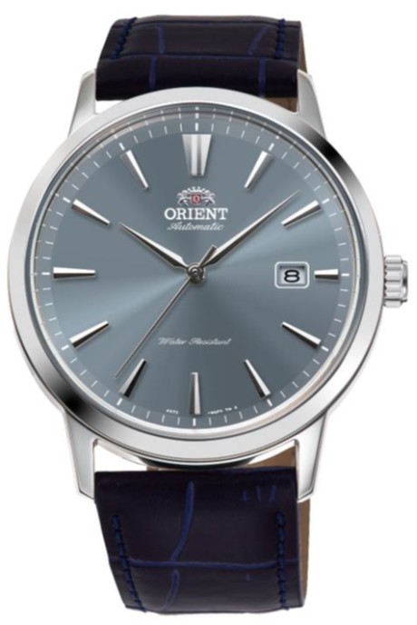 De Orient Contemporary RA-AC0F14L30B horloge heeft een blauwe wijzerplaat en band, automatische beweging, roestvrijstalen kast en datumfunctie. Ideaal voor zowel zakelijke als casual gelegenheden. Draag hem om uw pols voor een stijlvolle, eigentijdse uitstraling. Met een kastgrootte van 42 mm is hij geschikt voor diverse polsformaten. Voeg een vleugje elegantie toe aan elke outfit.
