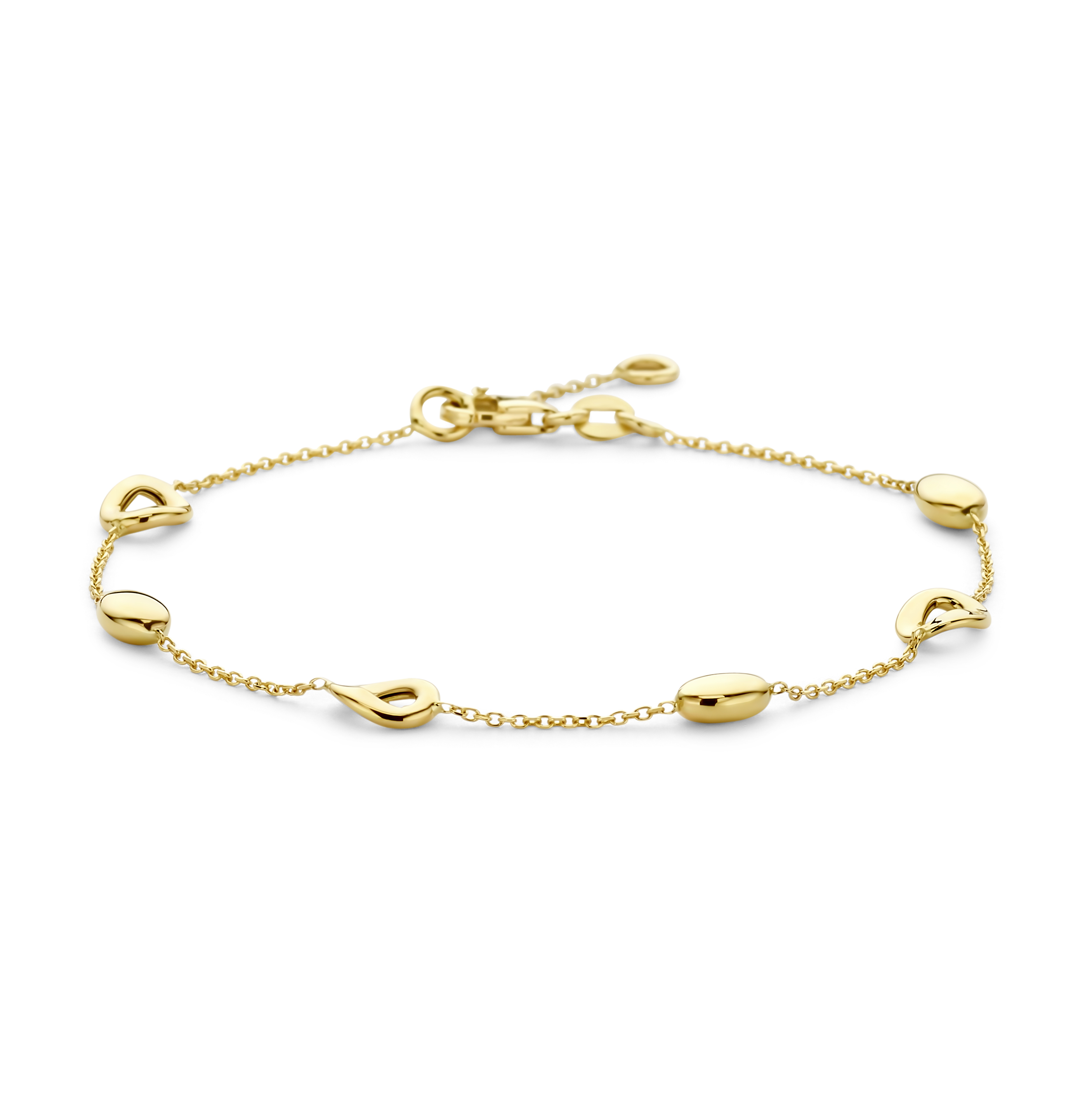 De Swing Gouden Armband, is een elegante armband van goud zonder glansafwerking. Als een prachtig sieraad, valt het onder de categorie armbanden en is het ideaal voor elke gelegenheid. Draag deze verfijnde armband solo voor een subtiele uitstraling of combineer met andere gouden sieraden voor een trendy, gelaagde look.