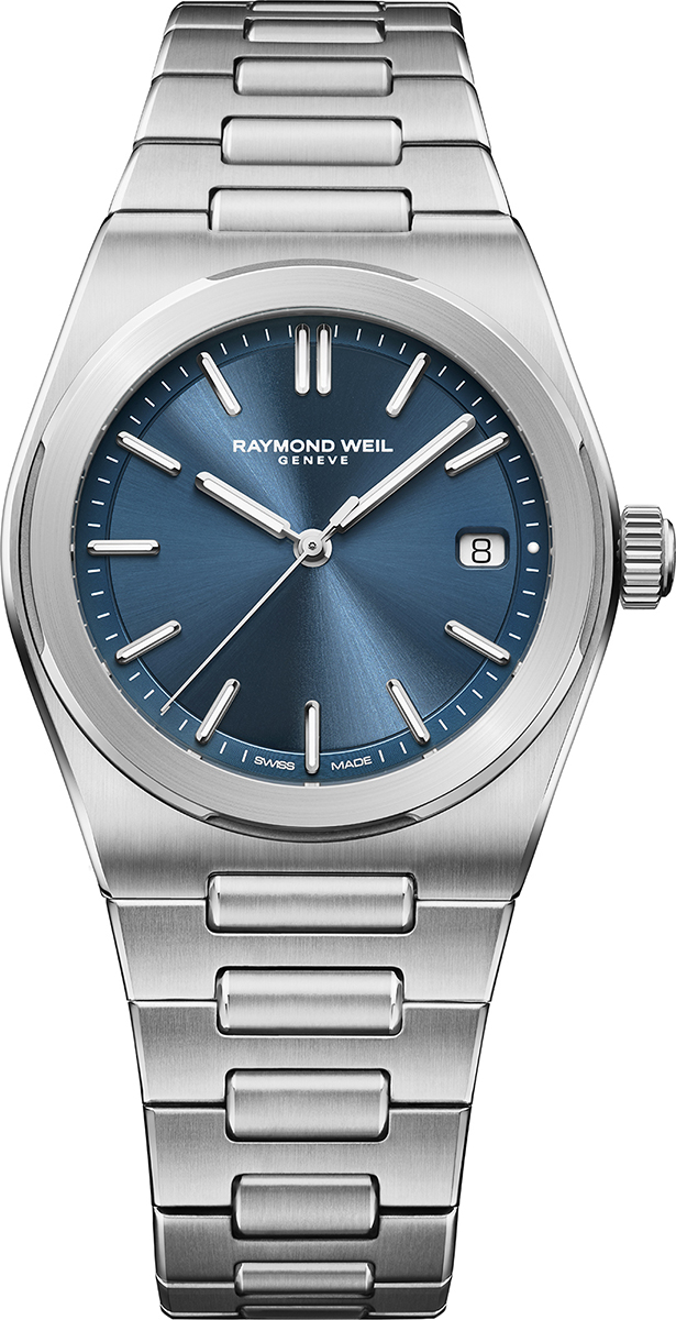 Dit is een horloge van het merk Raymond Weil gemaakt voor heren.
De specificaties zijn als volgt:
Kastmaat: 38 mm
Kastdikte: 10mm
Waterdichtheid: 10 ATM / 100 Meter / 330 Feet
Dit horloge heeft de volgende functies/eigenschappen:
Datumaanduiding