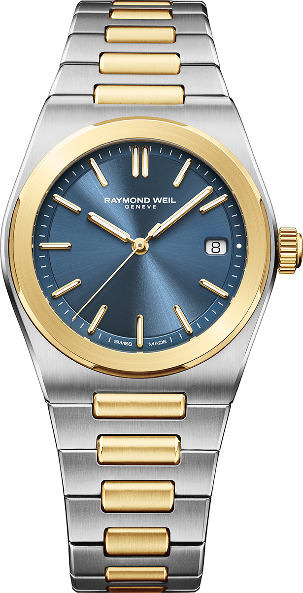 Dit is een horloge van het merk Raymond Weil gemaakt voor heren.
De specificaties zijn als volgt:
Kastmaat: 38 mm
Kastdikte: 10mm
Waterdichtheid: 10 ATM / 100 Meter / 330 Feet
Dit horloge heeft de volgende functies/eigenschappen:
Datumaanduiding