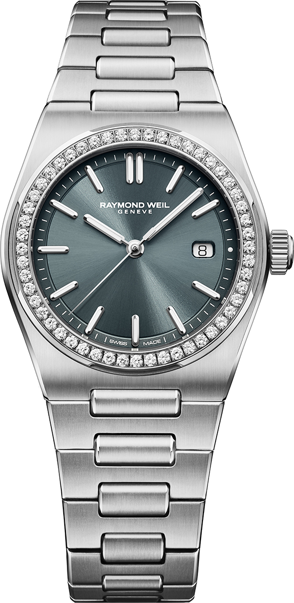 Dit is een horloge van het merk Raymond Weil gemaakt voor dames.
De specificaties zijn als volgt:
Kastmaat: 30 mm
Kastdikte: 7,5mm
Waterdichtheid: 10 ATM / 100 Meter / 330 Feet
Dit horloge heeft de volgende functies/eigenschappen:
Datumaanduiding