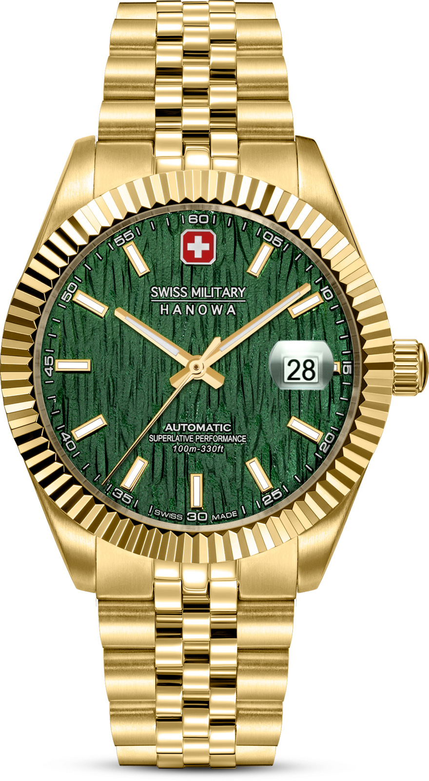 Dit is een horloge van het merk Swiss Military Hanowa gemaakt voor heren.
De specificaties zijn als volgt:
Kastmaat: 41
Waterdichtheid: 10 ATM / 100 Meter / 330 Feet