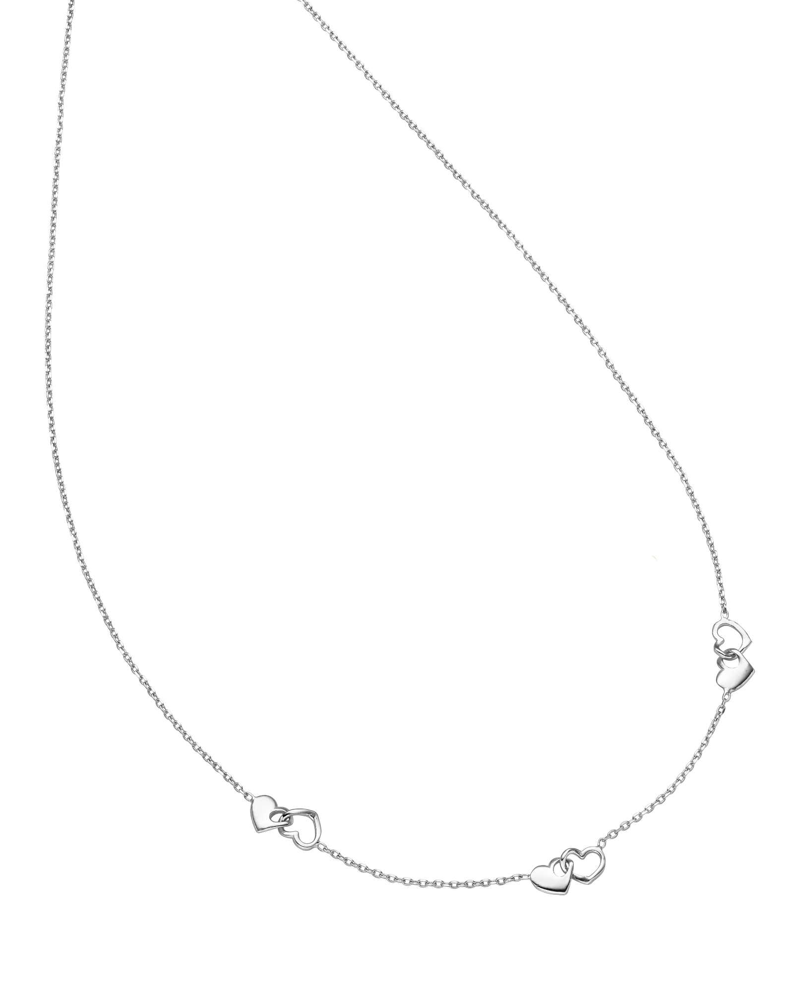 Das Collier Silber Herze 45cm mit der Modellnummer 26-408 ist ein elegantes Schmuckst&uuml;ck aus der Kategorie JEWEL und ein stilvolles NECKLACE. Tragen Sie es am besten zu einem tief ausgeschnittenen Kleid oder einer Bluse, um seinen Glanz hervorzuheben. Perfekt f&uuml;r festliche Anl&auml;sse oder als besonderes Geschenk zu Weihnachten.