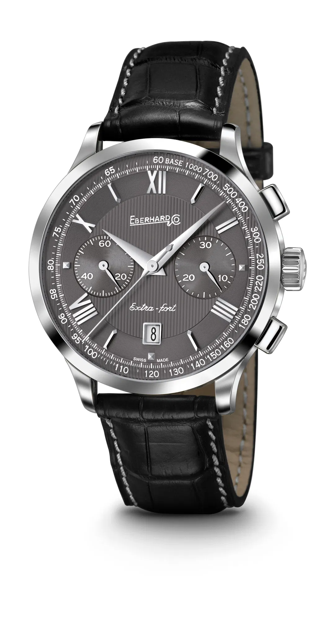 De Eberhard Extra-Fort Grande Taille 319536CP is een luxe polshorloge met een kast van 41 mm. Het horloge heeft een datumfunctie en is hypoallergeen, ideaal voor dagelijks gebruik. De zwarte horlogeband voegt een stijlvolle touch toe. Draag deze klassieker bij formele of casual outfits voor een elegante uitstraling. Perfect voor elke gelegenheid.