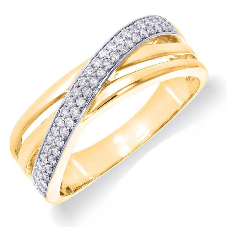 GEEL GOUDEN RING MET DIAMANT GPP0650