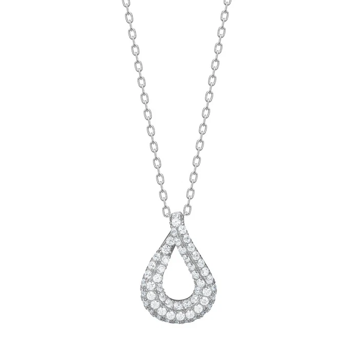Die Rhodinierte Silber Halskette THERESANOR,  ist ein neues Schmuckst&uuml;ck in der Kategorie Schmuck und der Unterkategorie Halskette. Tragen Sie diese elegante Halskette am besten zu einem schicken Abendoutfit oder verleihen Sie Ihrem Alltagslook einen Hauch von Eleganz. Ideal f&uuml;r jeden Anlass, um Ihren Stil zu veredeln.