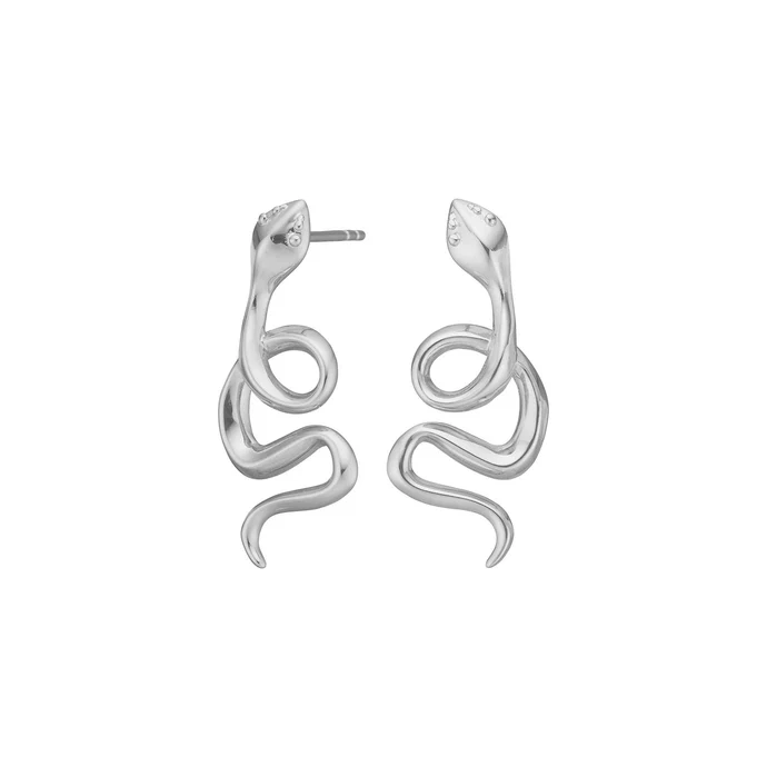 Dieser stilvolle Ohrstecker, besticht durch sein raffiniertes Design in Schlangenform und besteht aus rhodiniertem Silber. Er geh&ouml;rt zur Kategorie Schmuck und ist ein Stud-Ohrring. Ideal f&uuml;r elegante oder allt&auml;gliche Anl&auml;sse, kann er sowohl alleine als auch mit anderen Ohrringen kombiniert werden, um ein modisches Statement zu setzen.