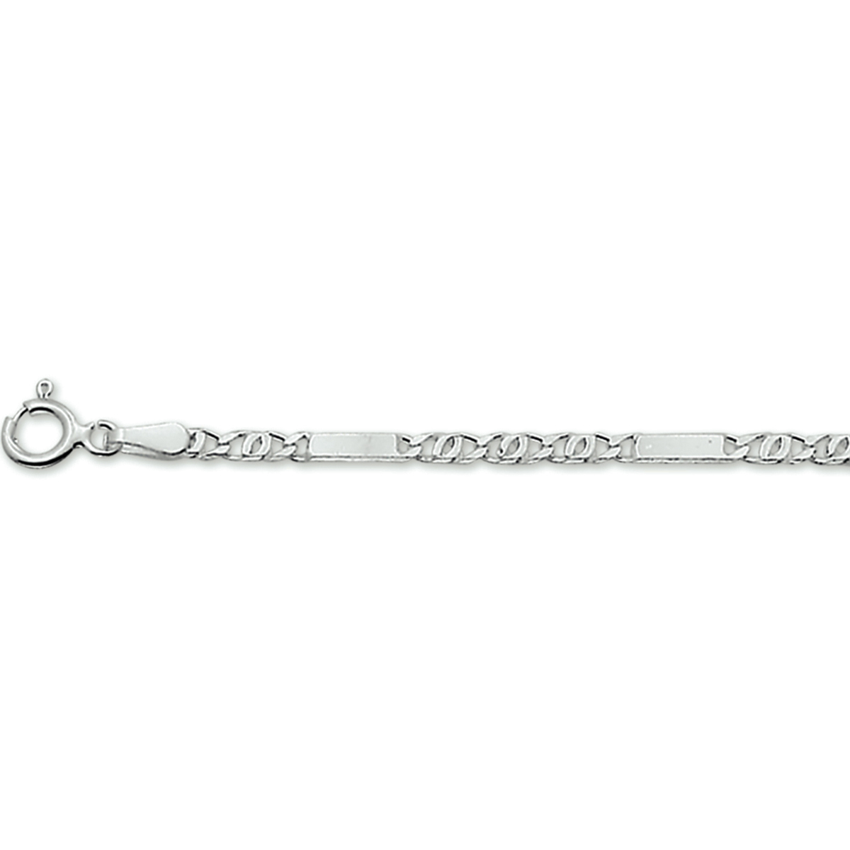 925 zilveren valkenoog collier met een schakelbreedte van 2.3mm. Het collier heeft een draaglengte van 45cm.