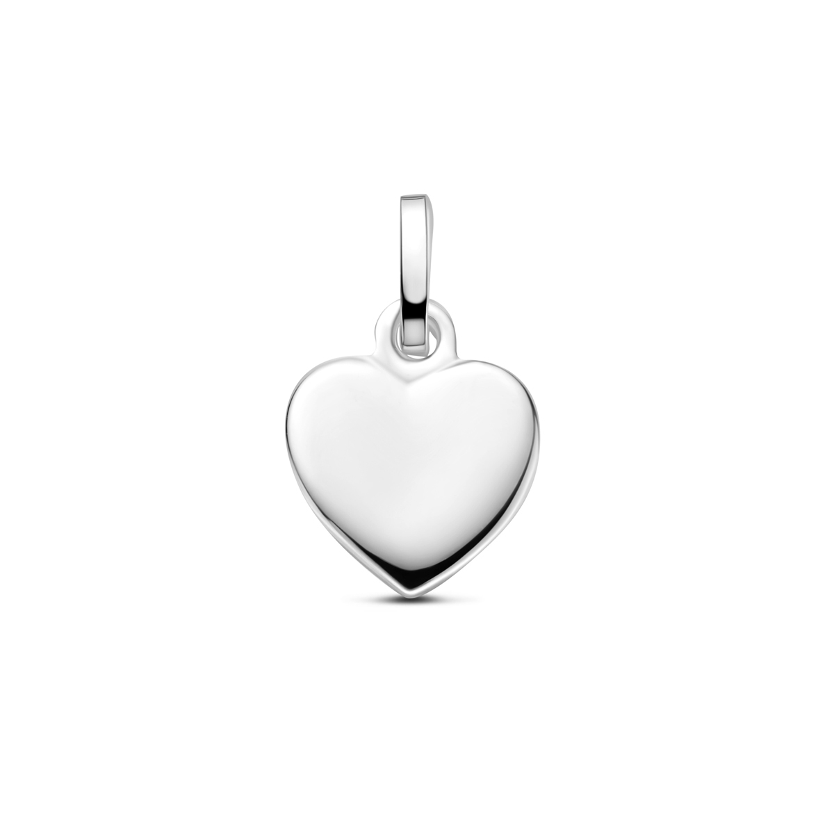 Zilveren graveerhanger met een hart, met een dikte van 1.5mm.