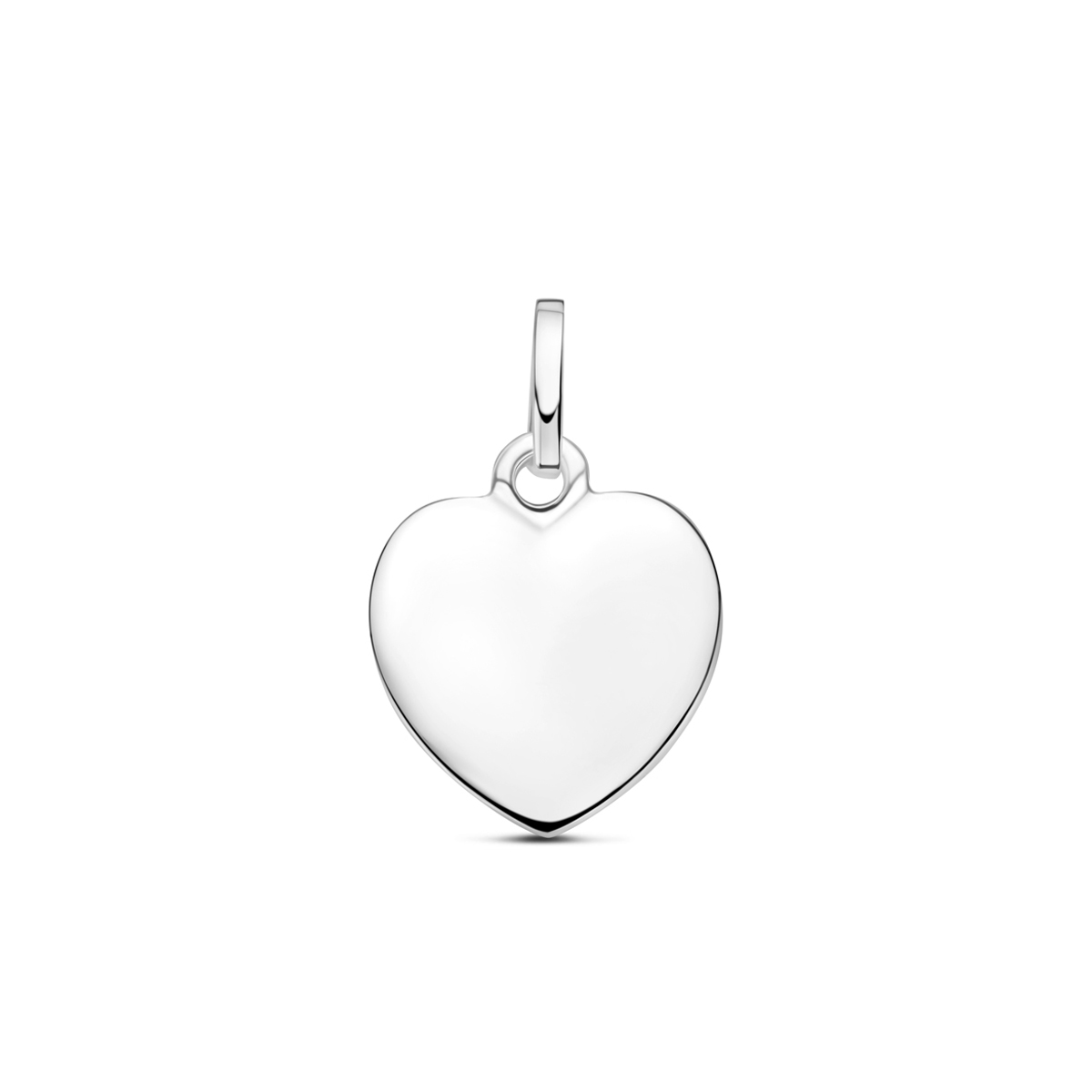 Zilveren graveerhanger met een hart, met een dikte van 1.5mm.