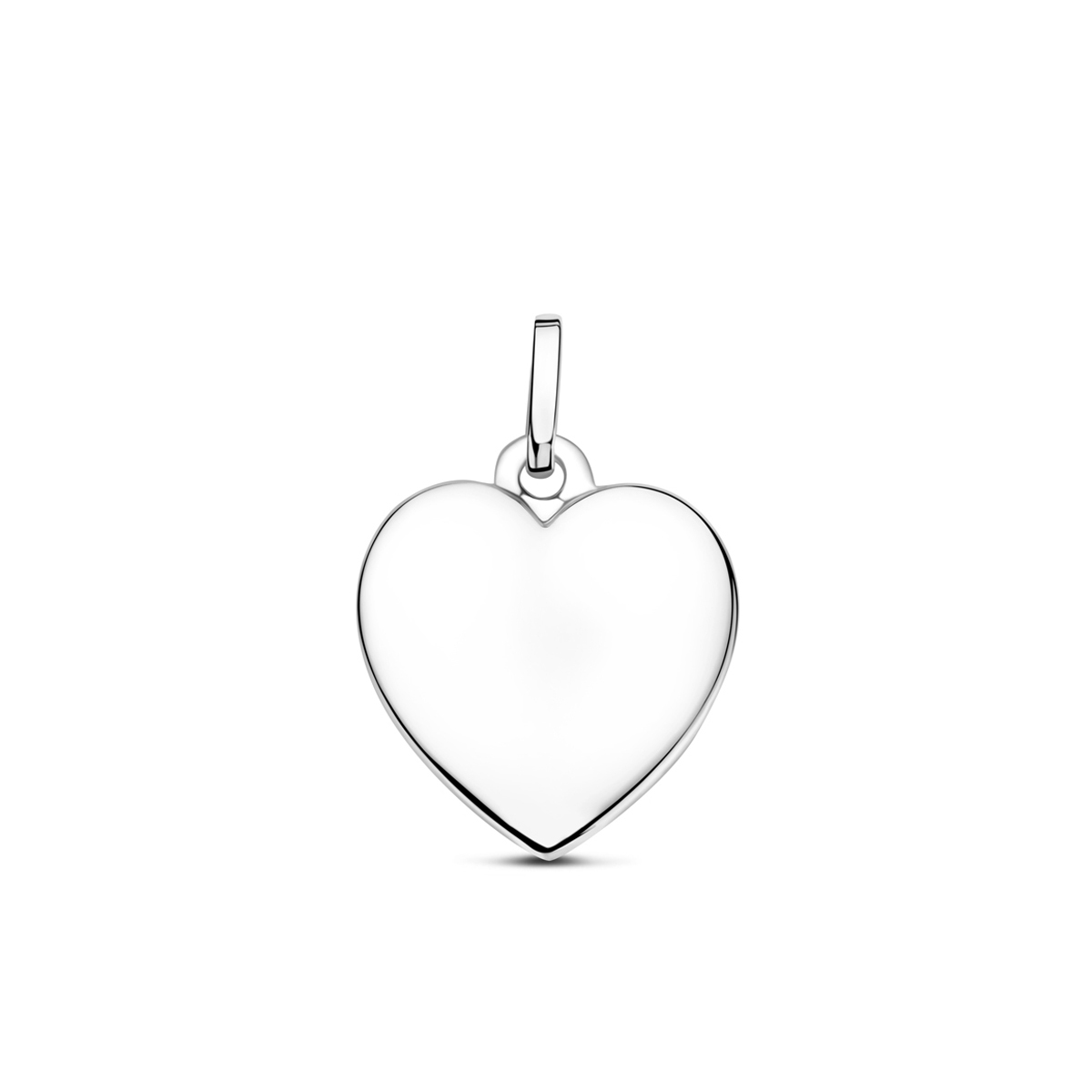 Zilveren graveerhanger met een hart, met een dikte van 1.5mm.