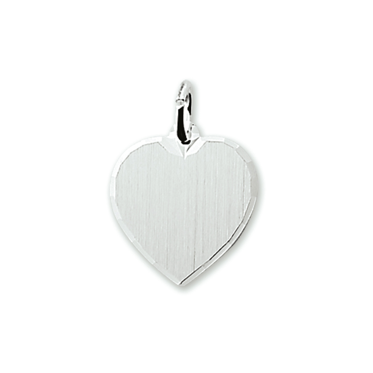 Gerhodineerd 925 zilveren graveerhanger met een dikte van 0.6mm.