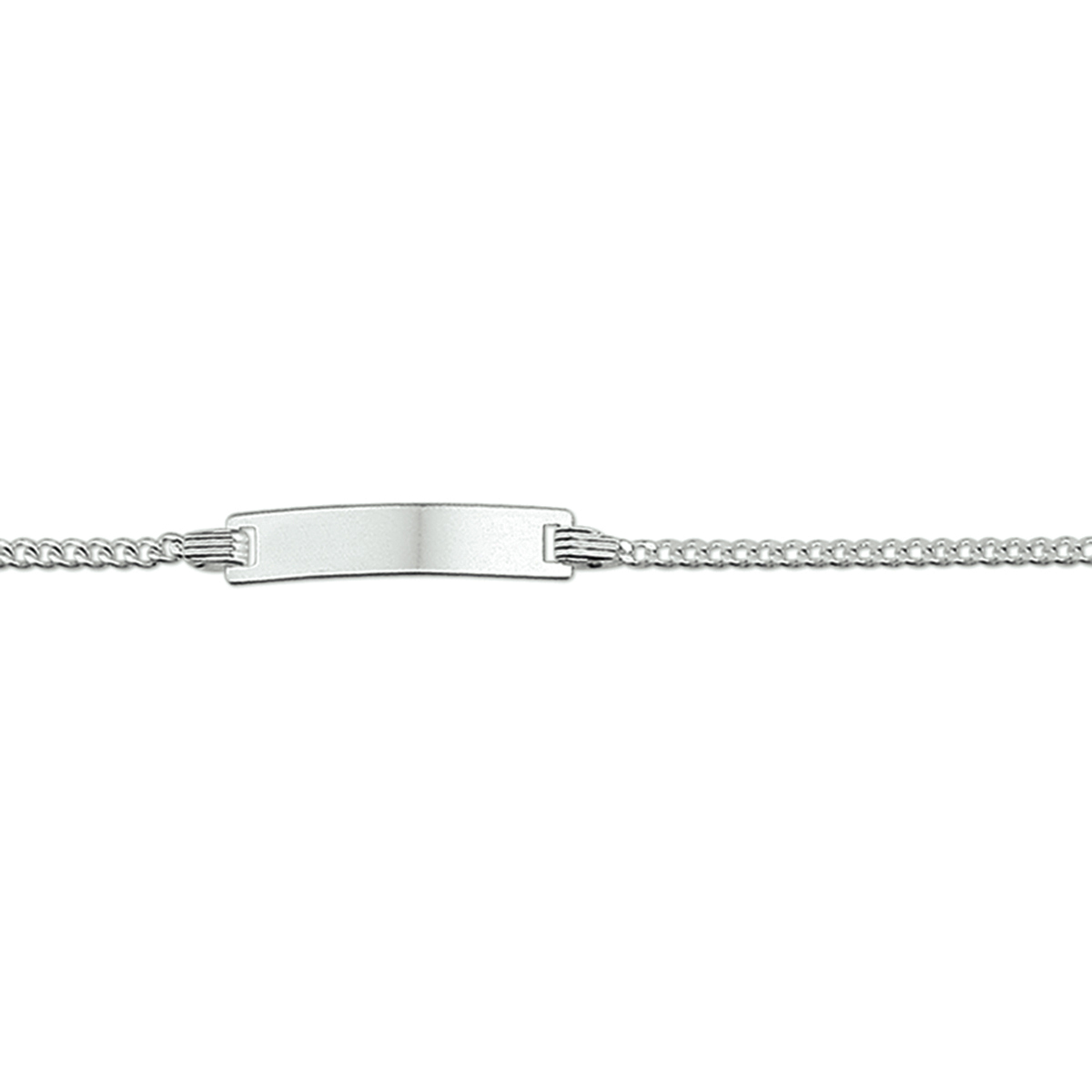 Zilveren kinder graveerarmband. De graveerplaat heeft een dikte van 0.7mm.