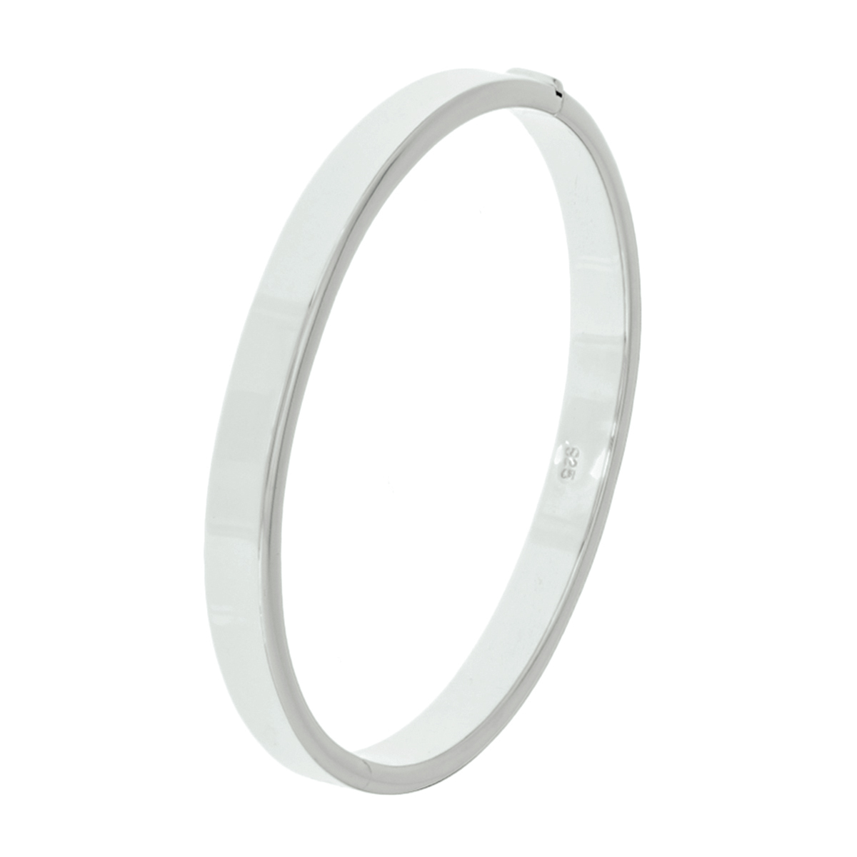 bangle scharnier vlakke buis 7 x 60 mm zilver gerhodineerd