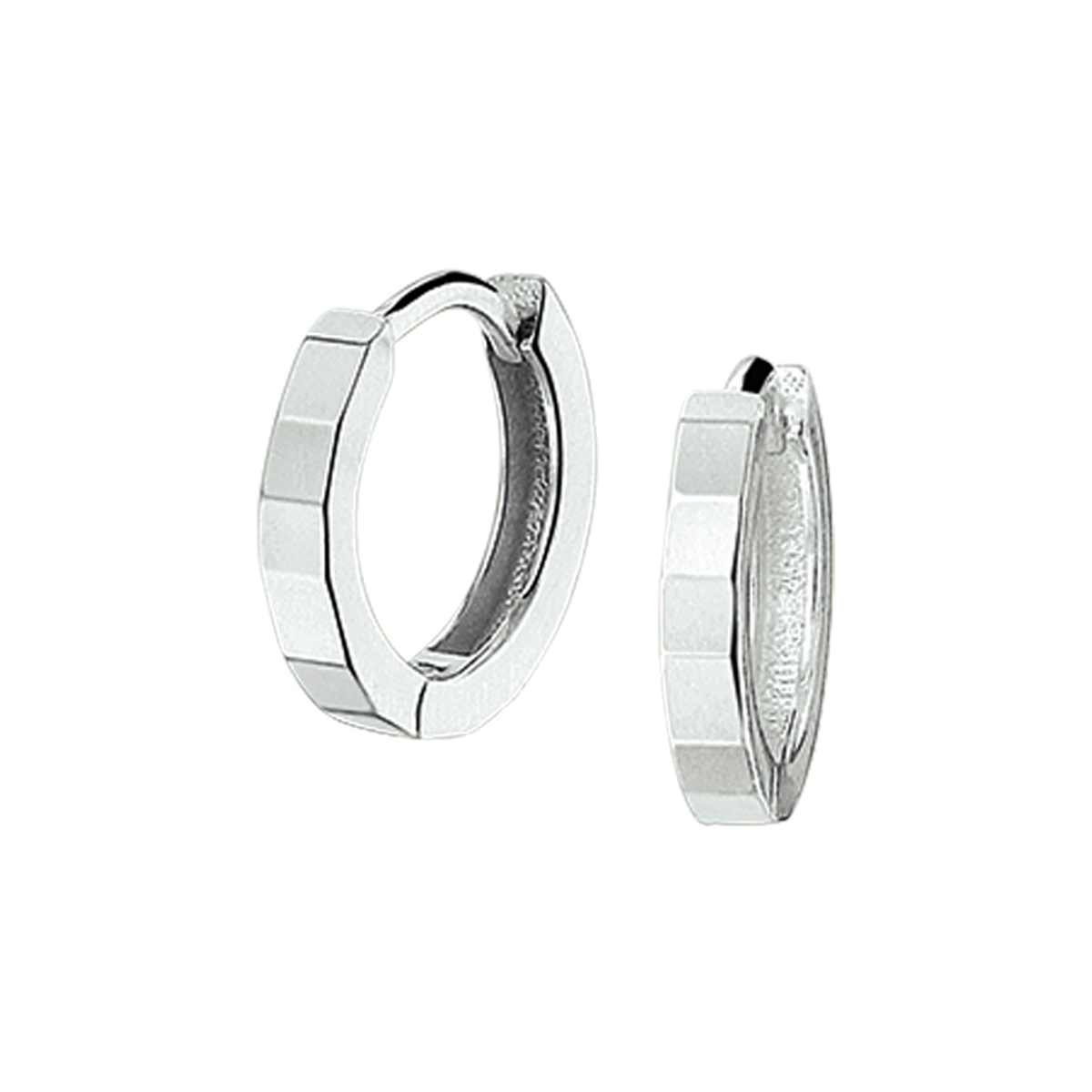 Zilveren klapoorringen vlak | 1325050