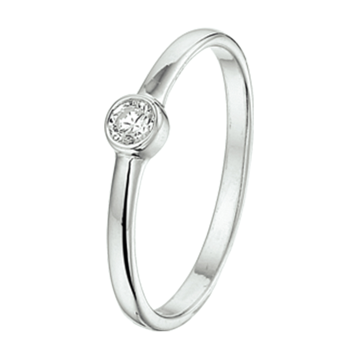 Gerhodineerd zilveren ring van 3.5mm.