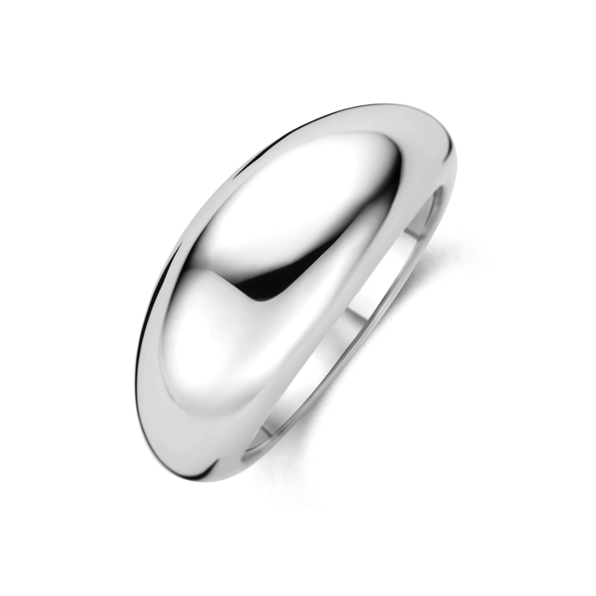 Gerhodineerd zilveren 925 ring met een breedte van 9mm.