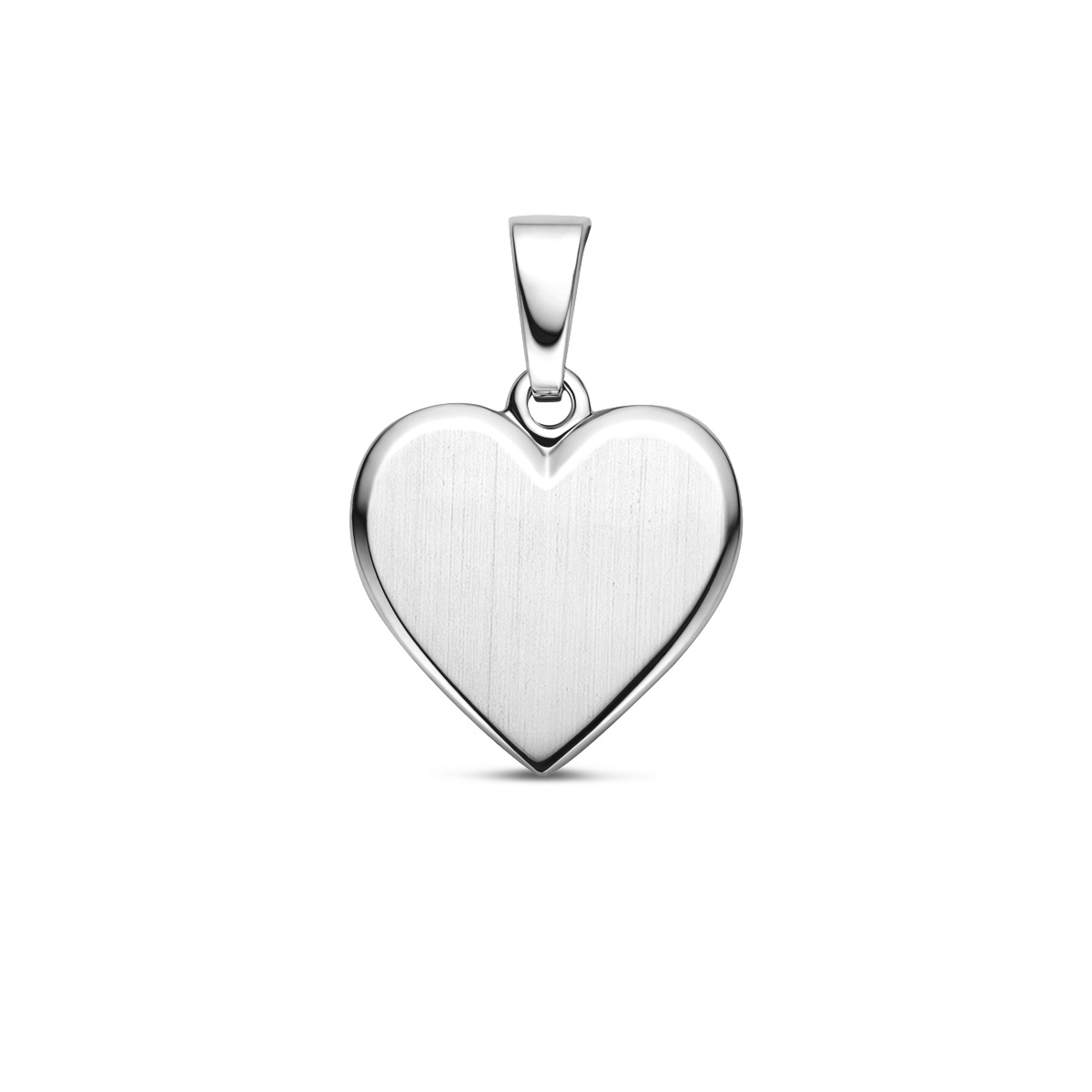 Gerhodineerd zillveren graveerhanger in de vorm van een hartje met een dikte van 1mm. Een perfect kado voor je geliefde of dierbare. Gegarandeerd dat ze het hart kan waarderen. Tip: Combineer de hanger met een collier uit onze collectie.