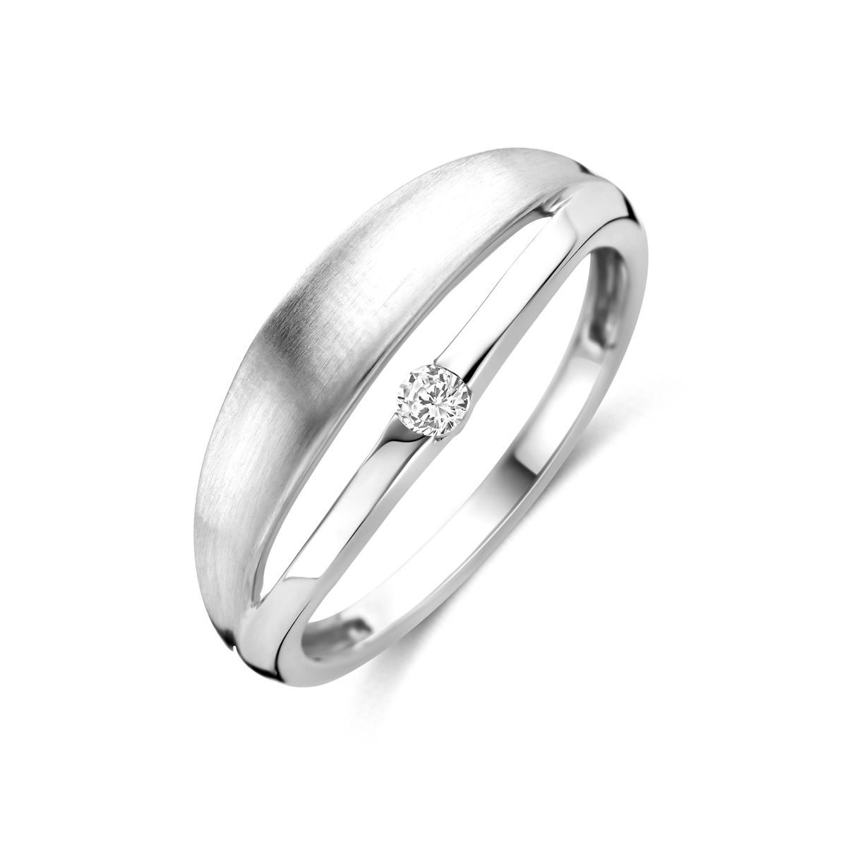 Zilveren ring poli/mat 1329905
