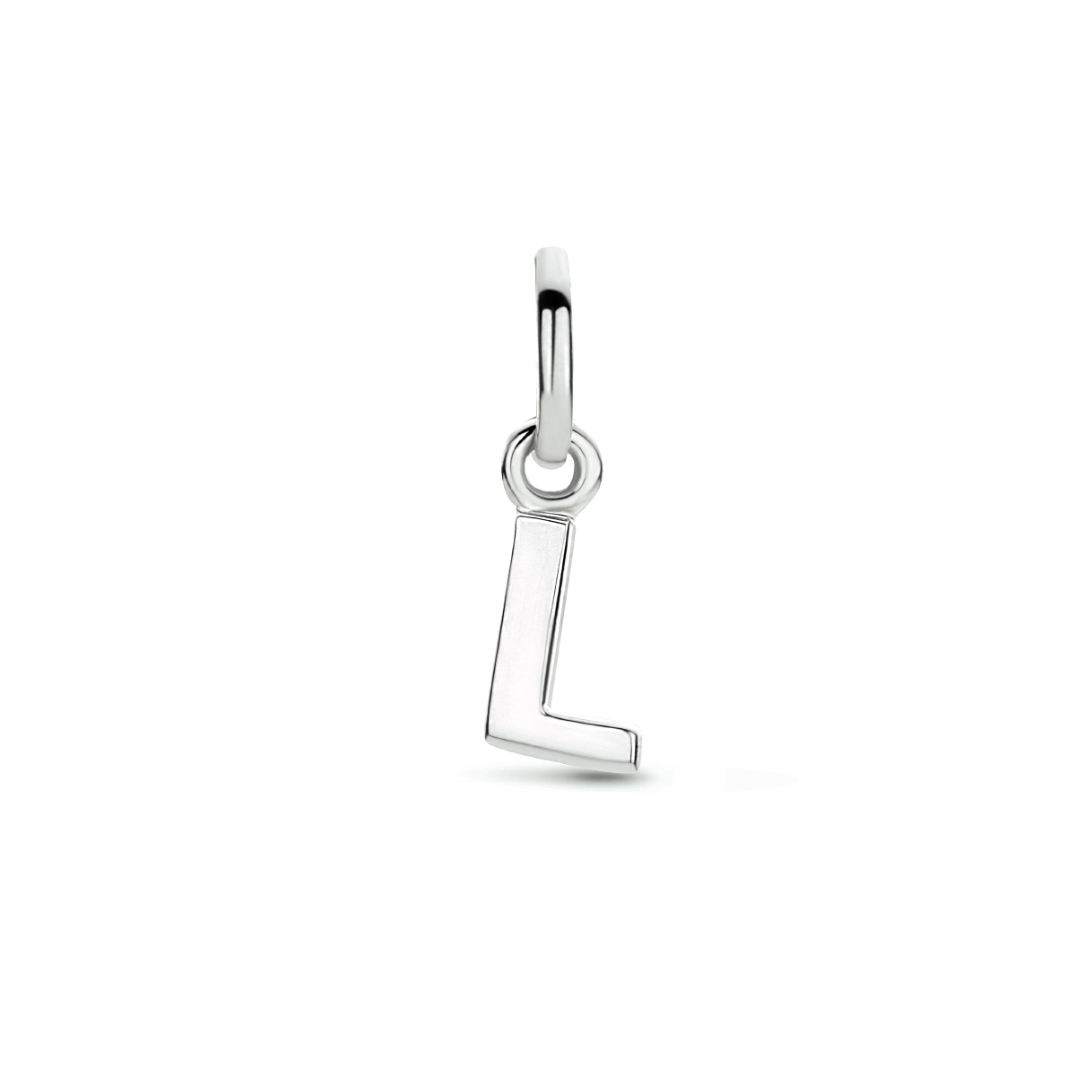 Gerhodineerd 925 zilveren hanger uitgevoerd in een letter.