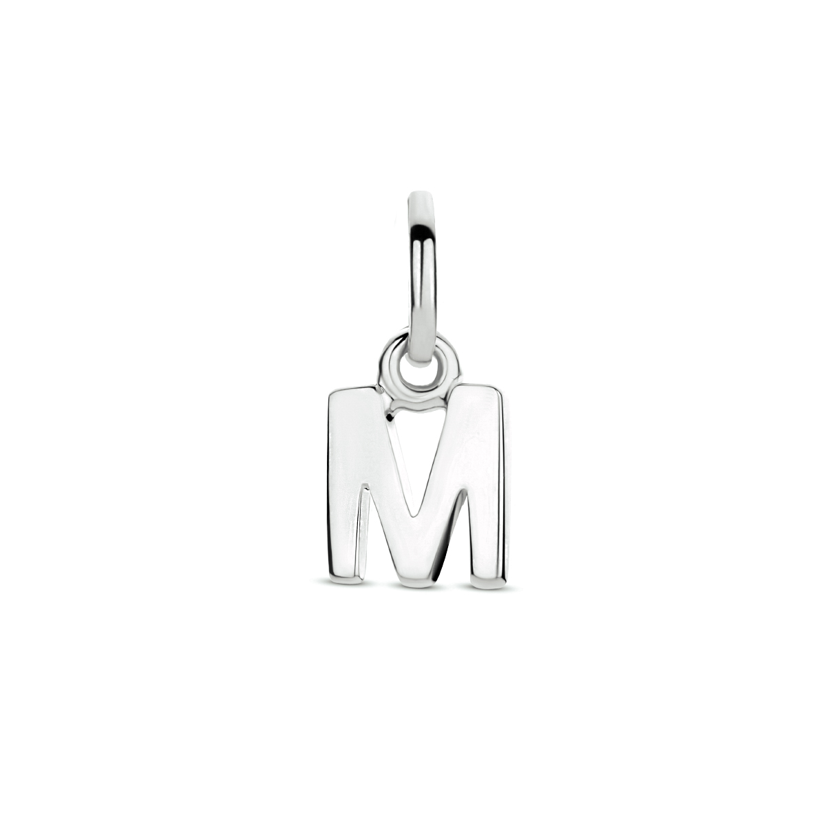Gerhodineerd 925 zilveren hanger uitgevoerd in een letter.