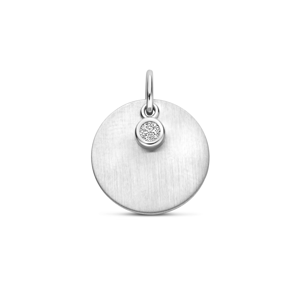 Zilveren hanger met zirkonia