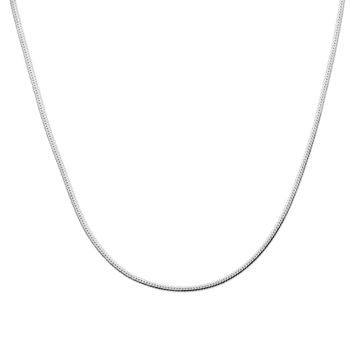 Gerhodineerd 925 zilveren collier uitgevoerd met een gourmette schakel van 2.6mm. Het collier heeft een draaglengte van 40cm met 4cm extensie.