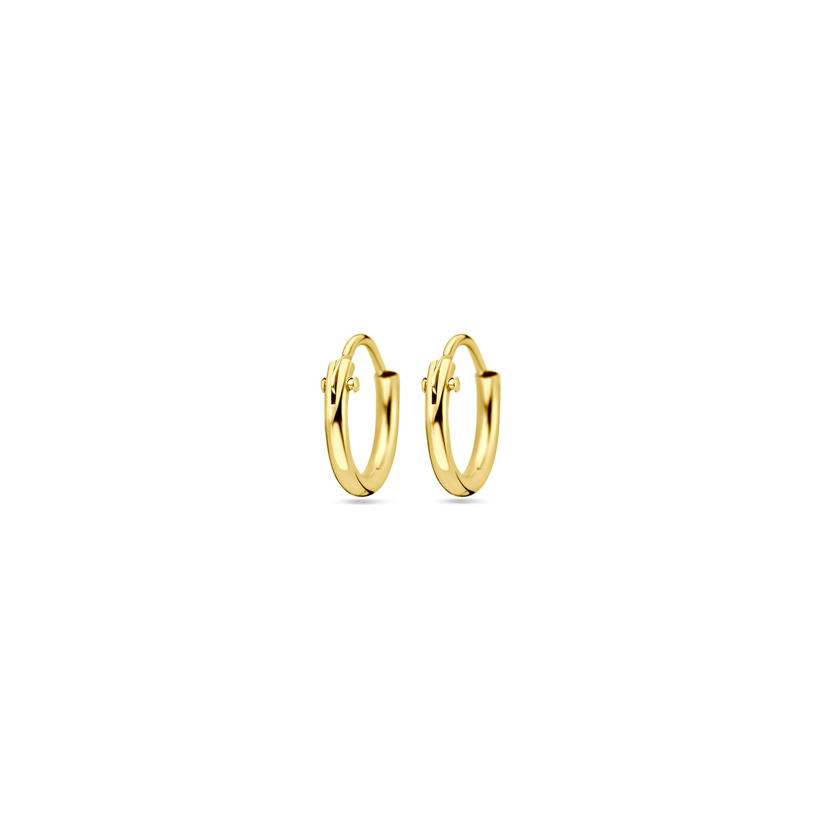 Verguld op zilveren oorringen met een ronde buis en een stevige scharniersluiting. Een goede garderobe begint bij de basis en ditzelfde geldt voor een tijdloze sieradencollectie! Deze basic oorringen passen bij iedere outfit en zijn met veel andere sieraden te combineren. Geen garantie op plating.