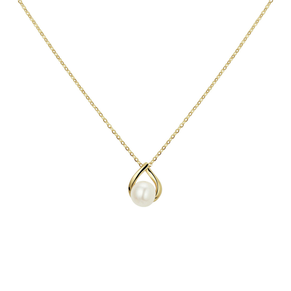 Geelgouden klassieke 1mm anker collier met draaglengtes van 41cm, 43cm en 45cm uitgevoerd met een zoetwaterparel hanger van 10.5x8.2mm en een parel van 6.5mm. Het collier is te combineren met bijpassende sieraden uit onze collectie.