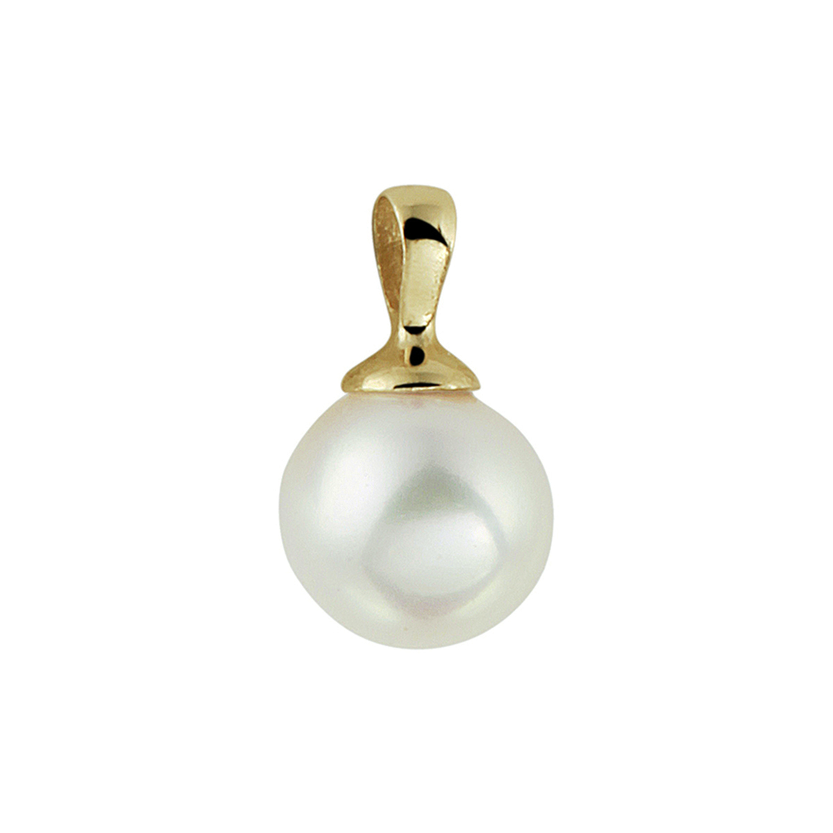 Geelgouden hanger met een zoetwaterparel en een stevig hangoog. De hanger voegt een subtiele hoeveelheid glamour toe aan iedere outfit. Tip: Combineer deze hanger met een bijpassend collier uit onze collectie of vanuit je eigen stash en creeer zo elke keer weer een nieuwe look.