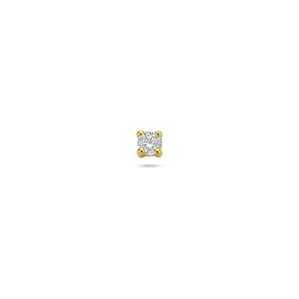 Verguld 925 zilveren flat back piercing met zirkonia en schroefdraad. Deze piercing heeft een buis lengte van 6.5mm en een buisdikte van 1mm. Worden per stuk verkocht. Geen garantie op plating.