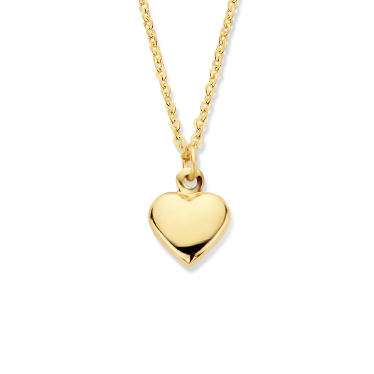 14k Geelgouden anker collier uitgevoerd met een hartje van 5.5x6mm. Het collier heeft draaglengtes van 42 en 45cm. De schakelbreedte is 1.0mm. Tip: Maak een romantisch moment bijzonder en geef dit liefdevolle collier cadeau!
