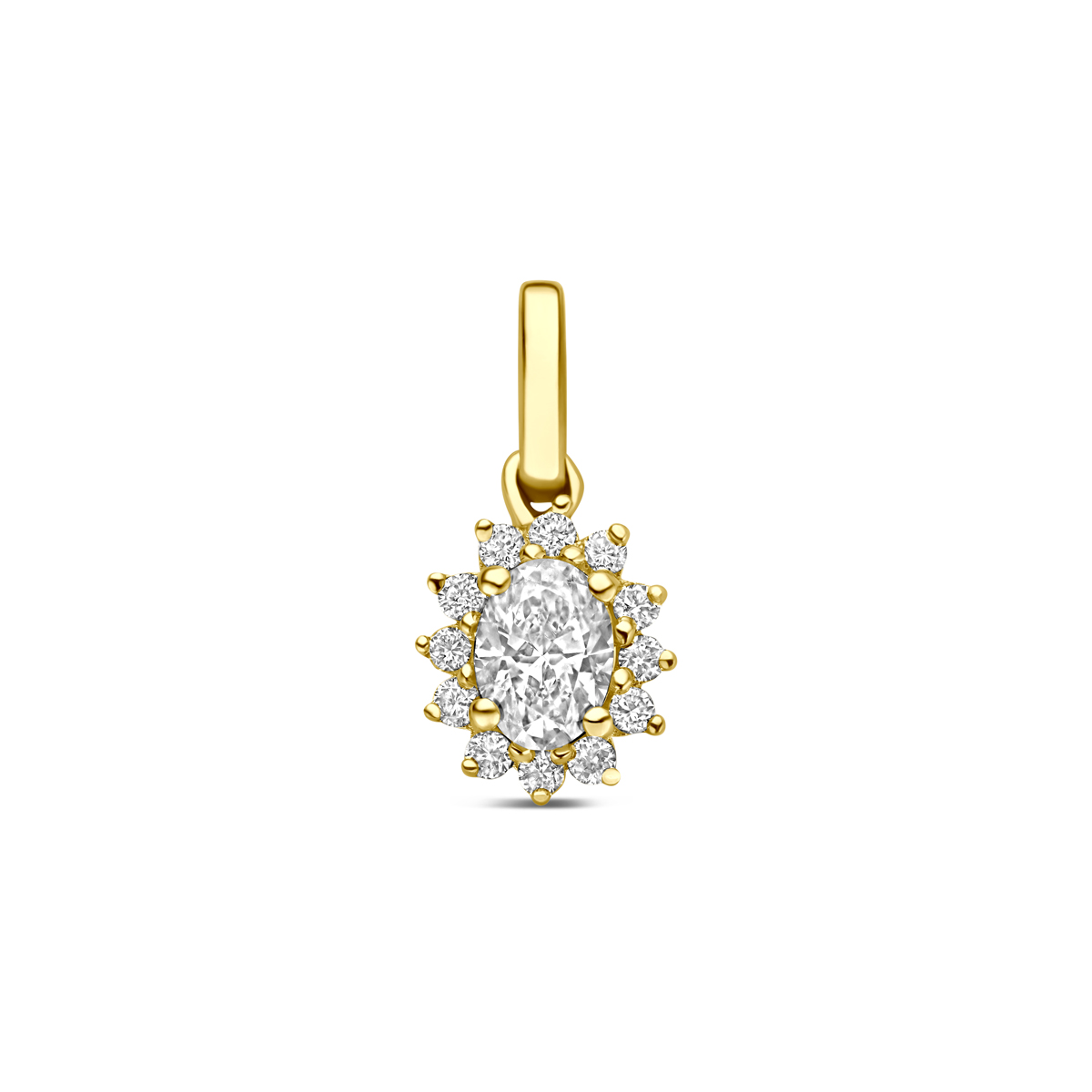 Hanger lab grown diamant 0.21ct f vs 6,5 mm