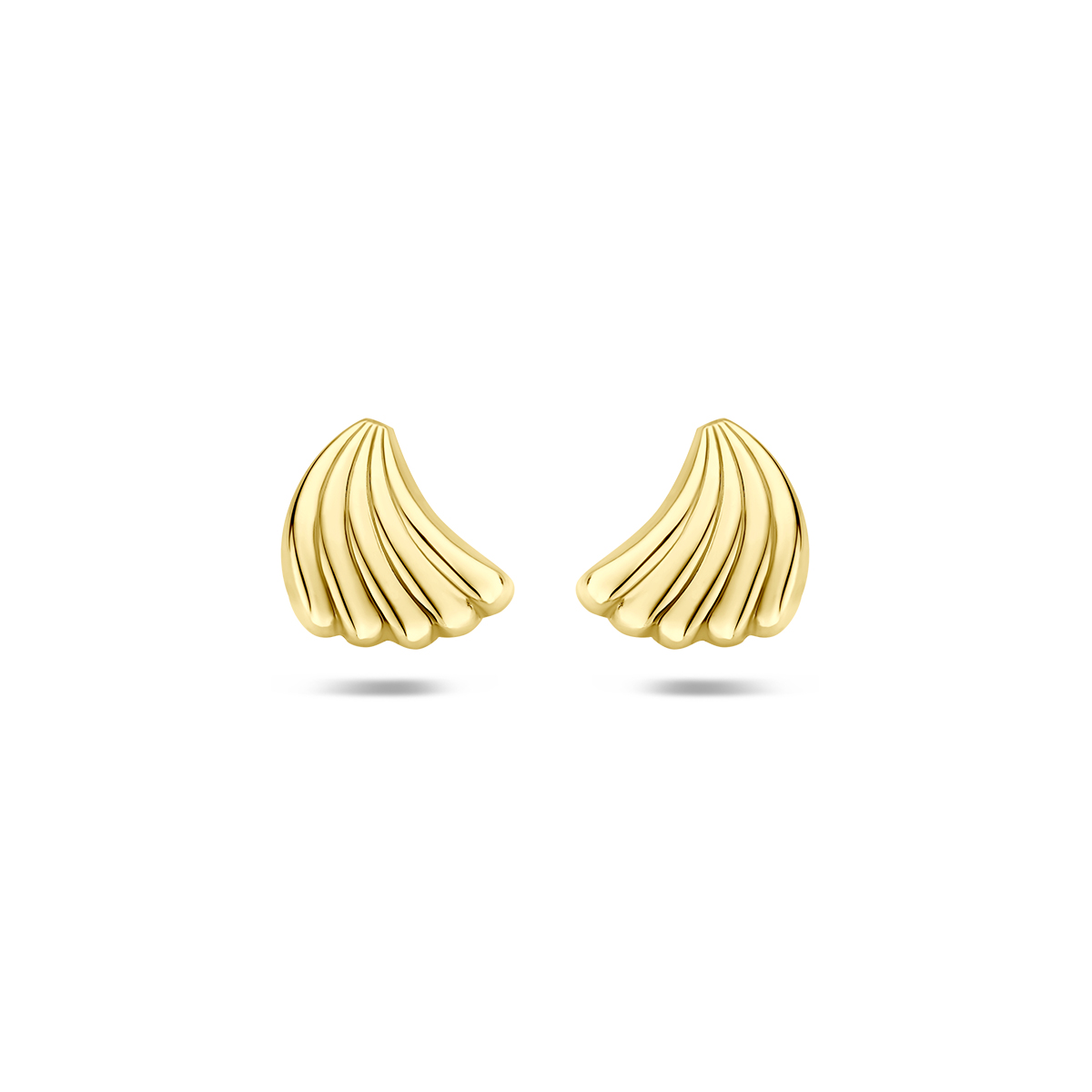 14k Geelgouden oorknoppen. De oorknoppen hebben een afmeting van 9,5x8mm.