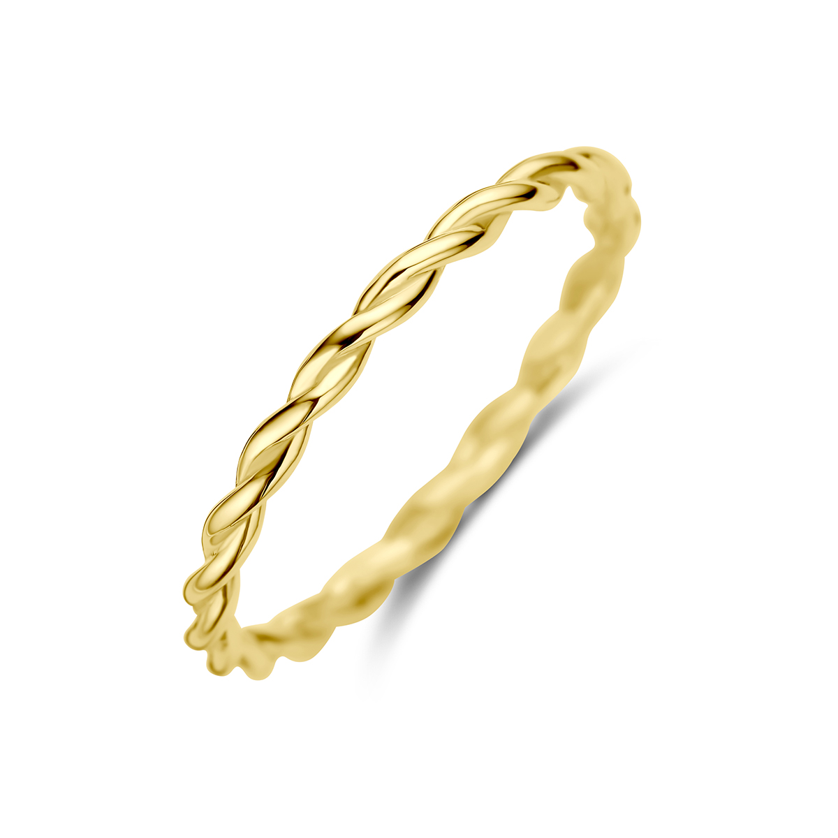 Geel gouden 9k ring met een breedte van 1.8mm.