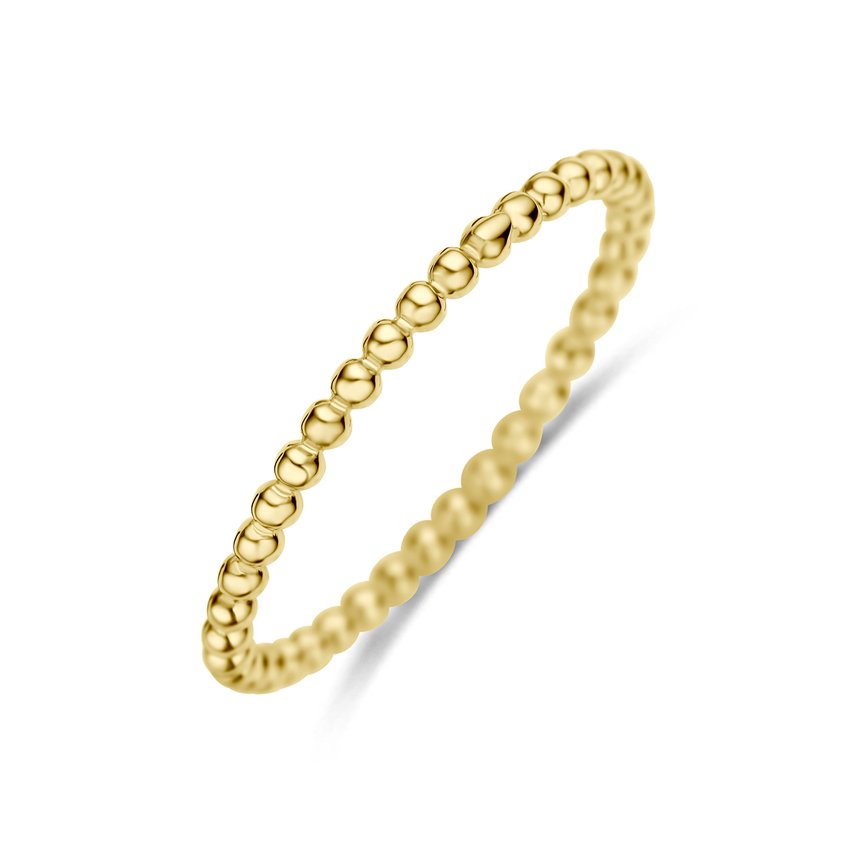 9k Geelkleurige ring met een breedte van 1.5mm.