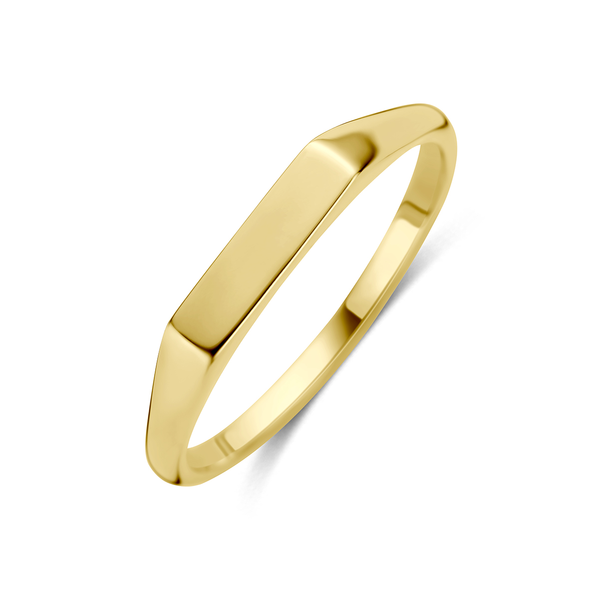 Geel goud 9K graveerring met een breedte van 3mm.