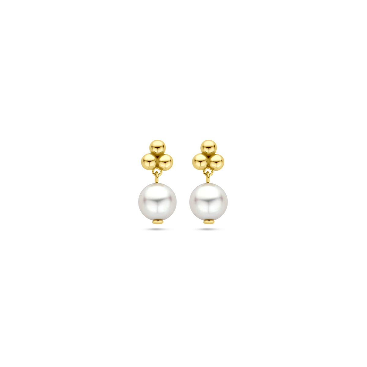 14k Geelgouden oorknoppen uitgevoerd met een zoetwaterparel van 6.5 mm. De oorknoppen hebben een totale hoogte van 15 mm.