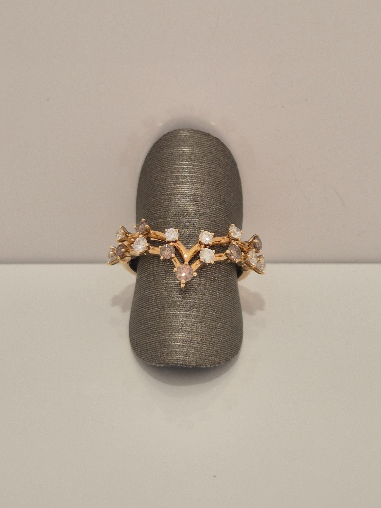 Artur Scholl 18krt ros&eacute; gouden ring met diamant