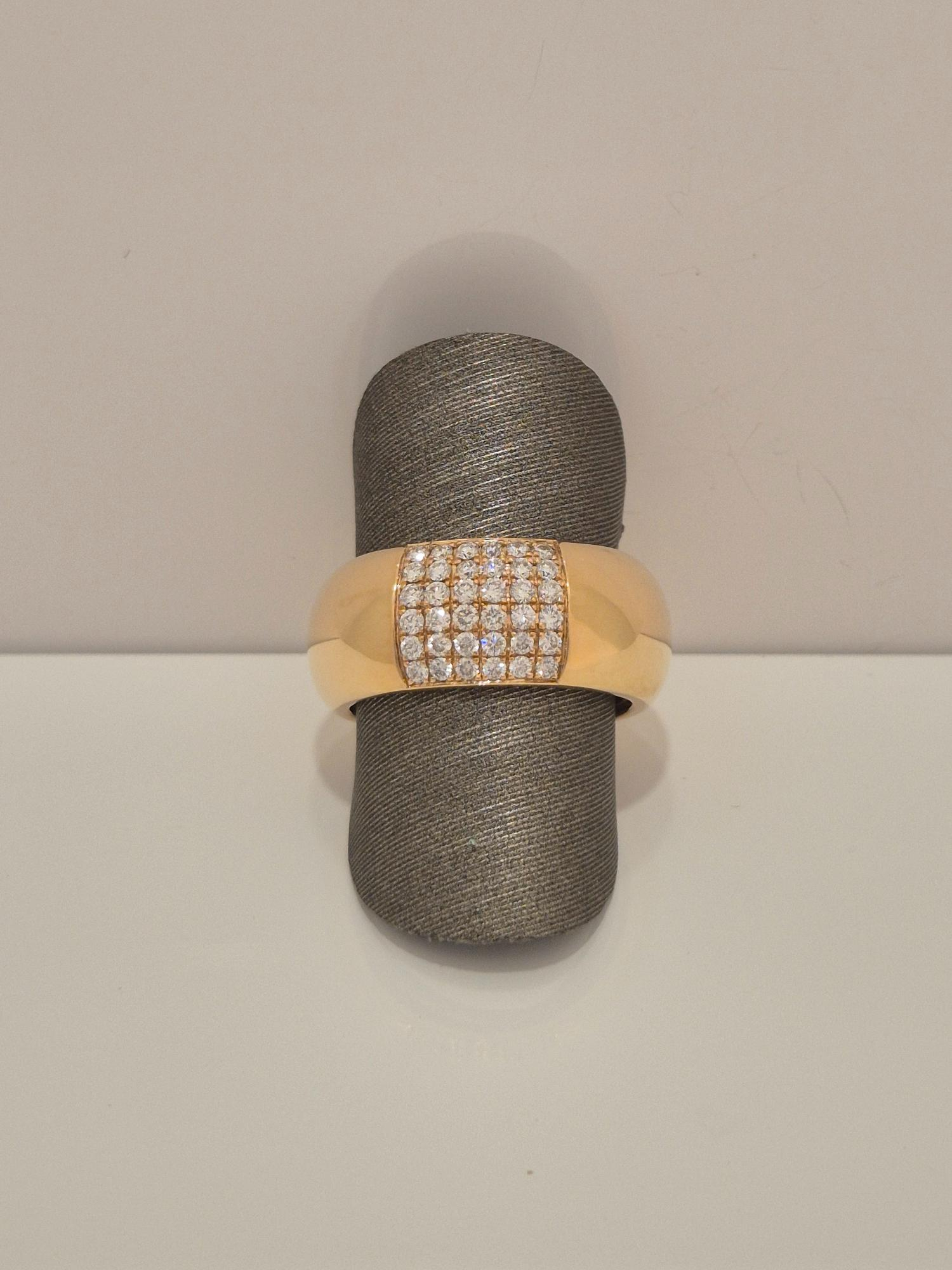 18krt Rose gouden ring met diamant