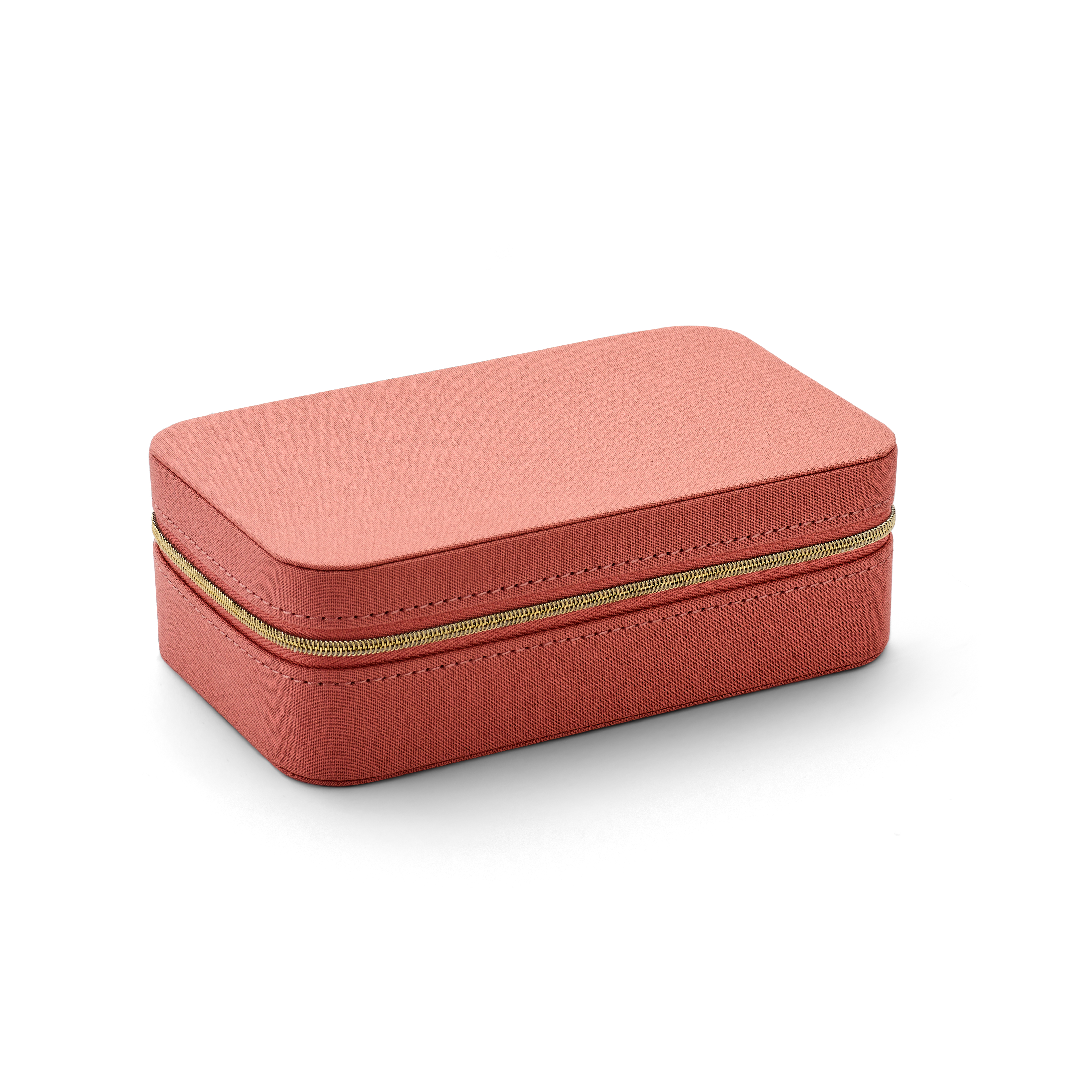 Luxe sieradenbox in de kleur soft peach velvet. De sieradenbox heeft een afmeting van 183x113x60 mm.